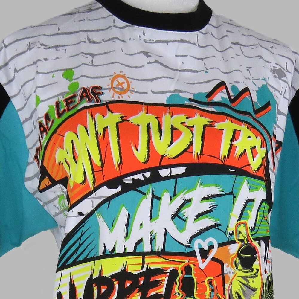 NWT Blac Leaf Men's Short Sleeve Pullover Graffiti Graphic Tee Size S (C1977)